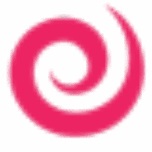 Ein pinker Kreisel
